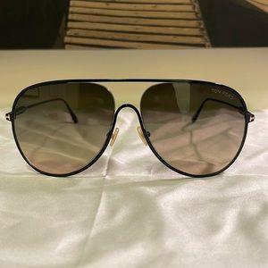 TOM FORD Alec Metal Aviator Sunglasses